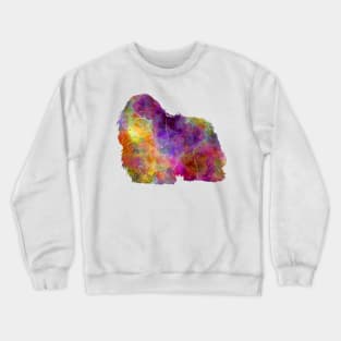 Coton de Tulear in watercolor Crewneck Sweatshirt